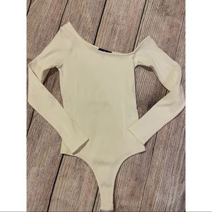 Lulus Cream NW0T Bodysuit Size S